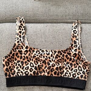 PINK Victoria's Secret Animal Print Sports Bra